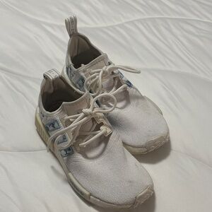 Adidas NMD White and Blue Athletic Shoes